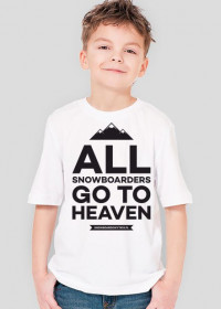 Koszulka dla chłopca - ALL SNOWBOARDERS GO TO HEAVEN