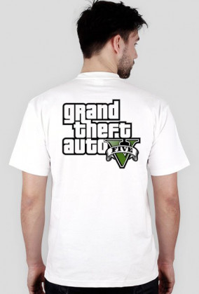 Koszulka z logo gta v tył