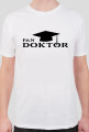 obrona pracy doktorskiej - pan doktor biała koszulka