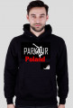 Czarna bluza z kapturem parkour