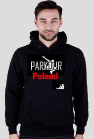 Czarna bluza z kapturem parkour