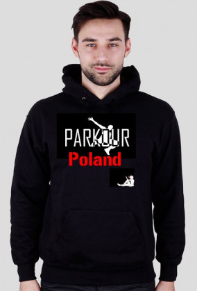 Czarna bluza z kapturem parkour