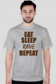 Koszulka męska - Eat, sleep, rave, repeat