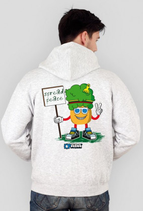 Bluza na zamek z kapturem - Przynoszę pokój. Pada