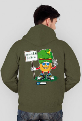 Bluza na zamek z kapturem - Przynoszę pokój. Pada
