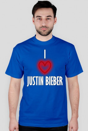 I LOVE JUSTIN BIEBER męska