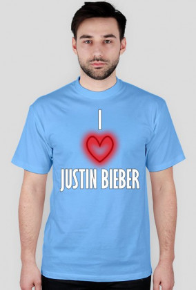 I LOVE JUSTIN BIEBER męska