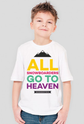 Koszulka dla chłopca - ALL SNOWBOARDERS GO TO HEAVEN