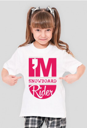Koszulka dla dziewczynki - I'M SNOWBOARD RIDER