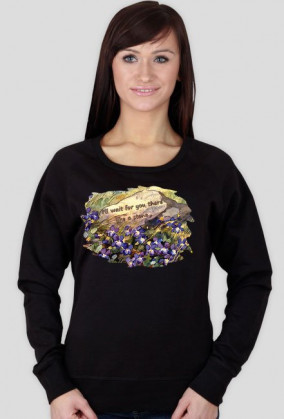 bluza , napis na kamieniu- I'll wait for you there