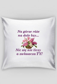 róże i bzy na poduszce