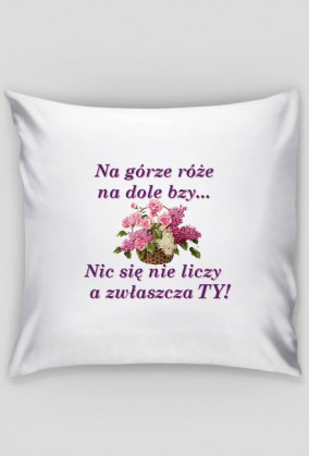 róże i bzy na poduszce