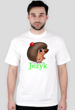 Jezyk-koszulka męska biała