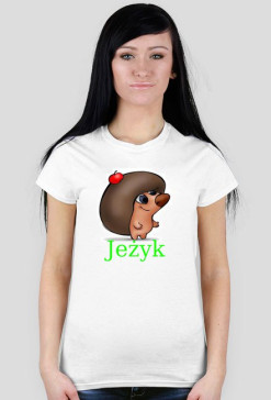 Jezyk-koszulka damska biała
