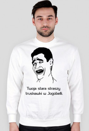 Koszulka "Twoja stara straszy truskawki w Jogobelli."