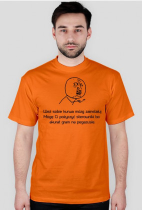 Koszulka "Weź sobie kur*wa mózg zainstaluj Mogę Ci pożyczyć sterowniki bo akurat gram na pegazusie."