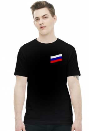 Koszulka męska, flaga rosyjska, Rosja