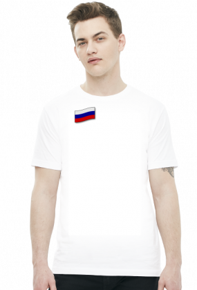 Koszulka męska, flaga rosyjska, Rosja