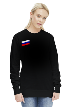 Bluza damska, nadruk: flaga rosyjska, Rosja