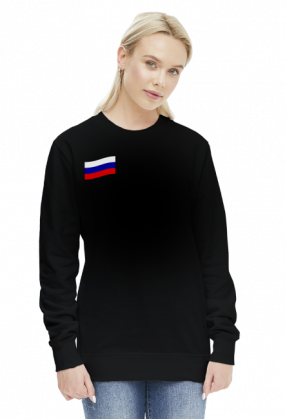 Bluza damska, nadruk: flaga rosyjska, Rosja