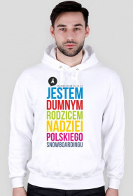 Bluza męska z kapturem - JESTEM DUMNYM RODZICEM (czarna i biała)
