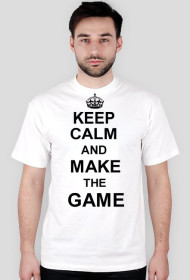 KEEP CALM AND MAKE THE GAME męska biała