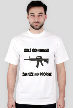 Koszulka Męska "Colt Commando" [BIAŁA] [TEKST]