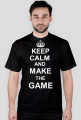KEEP CALM AND MAKE THE GAME czarna męska