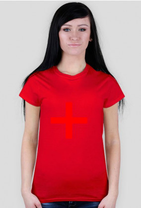 koszulka z "czerwonym plusem "