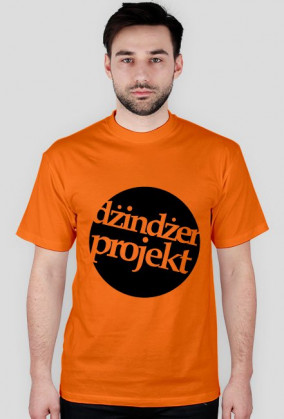 T-SHIRT męski DŻINDŻER PROJEKT czarne logo