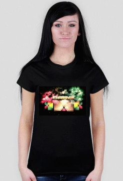 T-Shirt Czarny | Garai Logo Damski + Tył GAMING