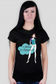 Z głową w chmurach - damski t-shirt