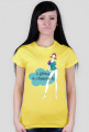 Z głową w chmurach - damski t-shirt