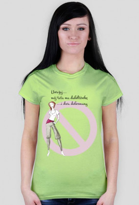 Uważaj na tatę - damski t-shirt