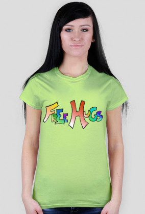 Koszulka Free Hugs postrzępiony napis