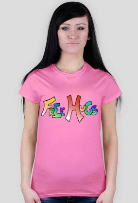 Koszulka Free Hugs postrzępiony napis