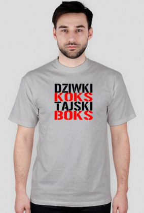 Koszulka męska "Dziwki Koks, Tajski Boks"