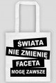 Torba bawełniana ekologiczna Świata Nie Zmienię. Kolor biały.