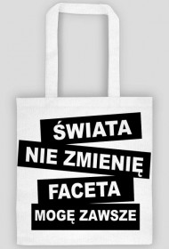 Torba bawełniana ekologiczna Świata Nie Zmienię. Kolor biały.