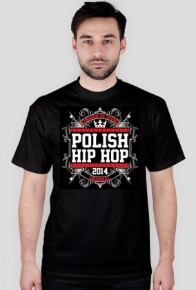 Koszulka męska "Polish Hip-Hop" (czarna)
