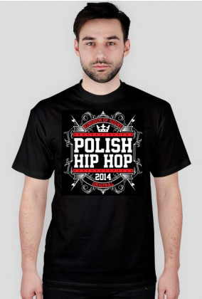 Koszulka męska "Polish Hip-Hop" (czarna)