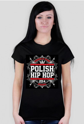 Koszulka damska "Polish Hip-Hop" (czarna)