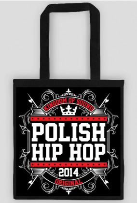Torba bawełniana "Polish Hip-Hop" (czarna)
