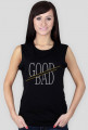 Koszulka damska  Loose Fit GOOD / BAD. Kolor czarny.
