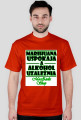 T-shirt "Marihuana Uspokaja..." Męski