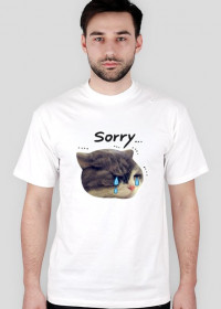 white sorry cat