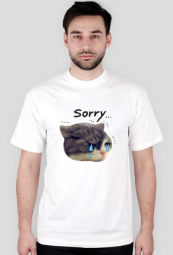 white sorry cat