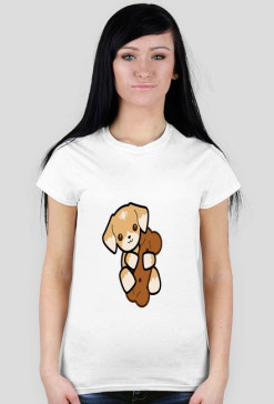 T-Shirt Damski Piesek