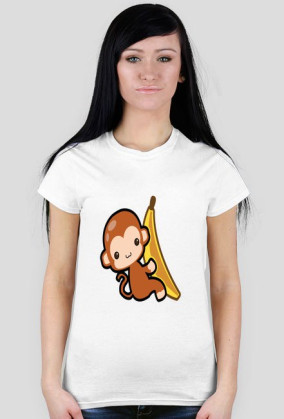 T-Shirt Damski Małpka