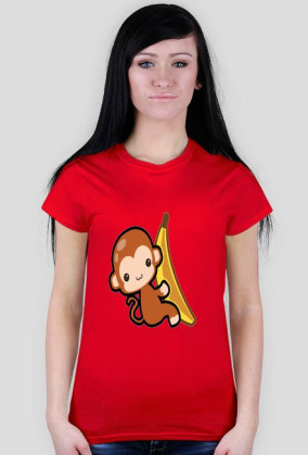 T-Shirt Damski Małpka